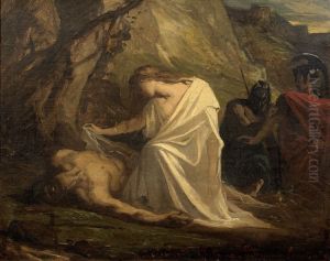 Antigone au chevet de Polynice by Jean-Joseph Benjamin-Constant