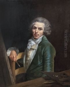Young Self-portraitFrancais:Autoportrait jeuneItaliano:Autoritratto giovane. by Guillaume-Joseph Roques