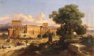 Ruins in Baalbek by Jules Louis Phillipe Coignet