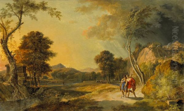 Paysage historique avec Demetrius et Mithridate - view 1
