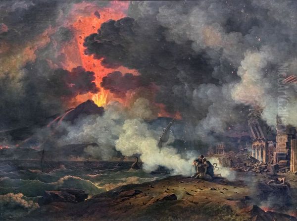 Eruption of Vesuvius arrived on August 24 of the year 79Francais:Eruption du Vesuve arrivee le 24 aout de l'an 79Italiano:L'eruzione del Vesuvio arrivo il 24 agosto dell'anno 79 - view 1