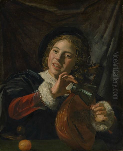 Boy with a Lute - view 1
