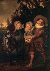 Portrait of three unknown children