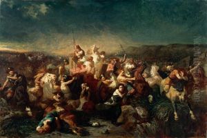 Deroute des Germains, apres la bataille de Tolbiac