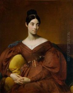 Portraet af Madame Felix Crucy by Auguste Hyacinthe Debay