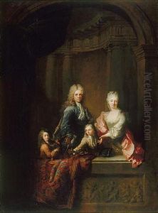 Portrait of the Maupertuis family by Robert Tournieres