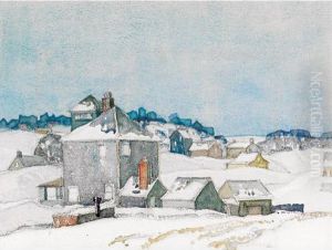Village In Winter by Franklin Carmichael