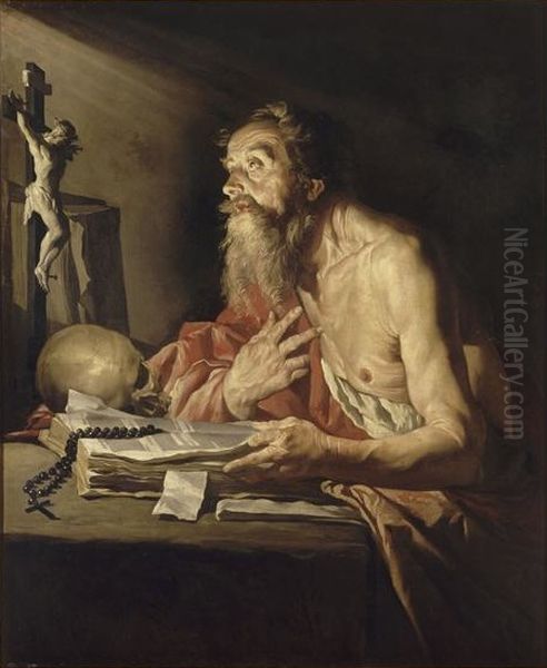 The penitent Saint Jerome in his Study - view 1