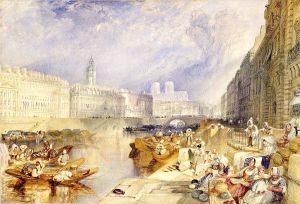 Nantes from the Ile Feydeau(1829-30). by J. M. W. Turner