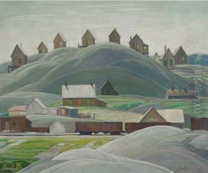 Mill Houses, West River by Franklin Carmichael