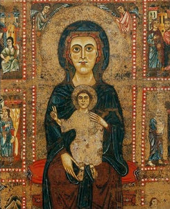 Madonna and Child on the throne Madonna and Child on the throne