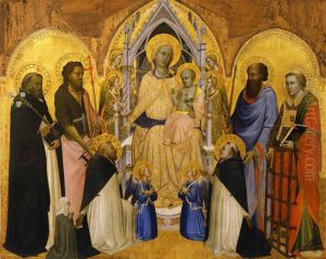 Enthroned Madonna and Child with Saints by Agnolo Gaddi