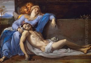 Pieta with two angels by Annibale Carracci