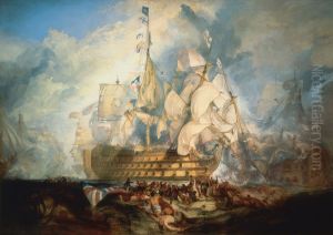 TheBattle of Trafalgar by J. M. W. Turner