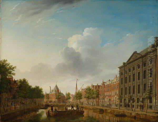 De Kloveniersburgwal met uitzicht op de St. Anthoniswaag-De Waag vanaf de Kloverniersburgwal-The Waag from the Kloveniersburgwal - view 1