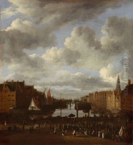 Het Damrak-Het Damrak naar het noorden gezien-The Damrak Het Damrak-Het Damrak naar het noorden gezien-The Damrak