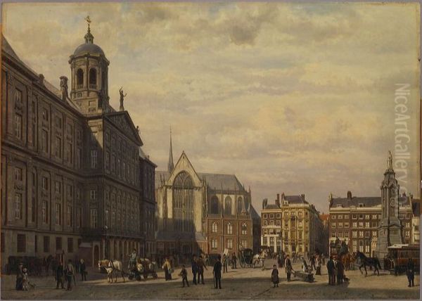 De Dam in de zomer-Dam Square in the Summer - view 1