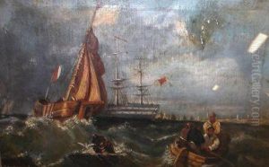 Busy Seascape by John Wilson Carmichael