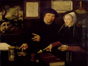 Vermeend portret van Egbert Gerbrantsz en zijn vrouw-Koopmansechtpaar-Merchant couple by Dirck Jacobsz.