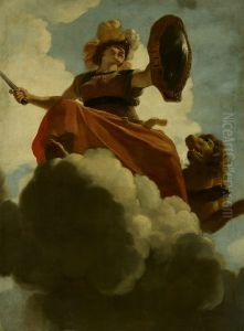 Allegorische voorstelling van de verzorging van leprozen en onnozelen-Protection or Fortitudo by Gerard de Lairesse