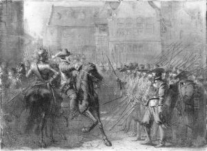 Anno 1618. De afdanking der waardgelders door Maurits by Johannes Hinderikus Egenberger