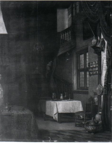 Taverne uit de XVIIe eeuw. Herinnering aan de Internationale Koloniale en Uitvoerhandel tentoonstelling, Amsterdam 1883 - view 1