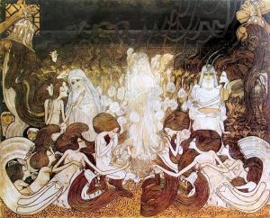 De drie bruiden by Jan Toorop