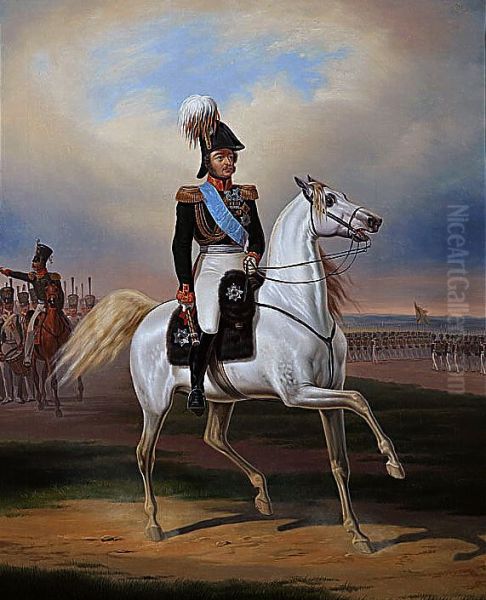 Equestrian portrait of Mr. Paskiewicz - view 1