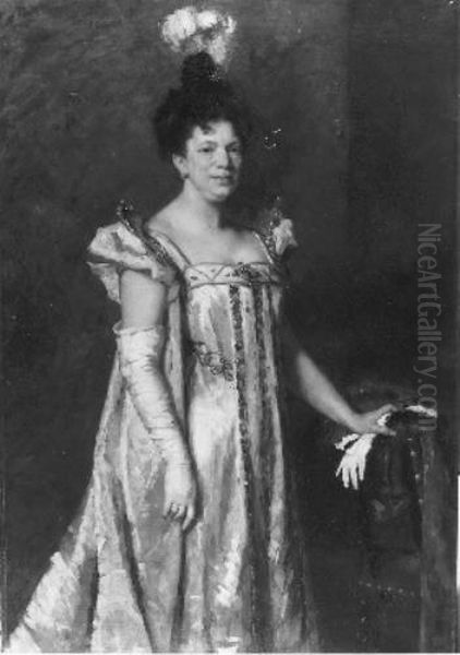 Sophie Pauwels-Van Biene (1852 - 1907) actrice, in de rol van Prinses Elisa uit 'Madame Sans-gene' van Sardou - view 1