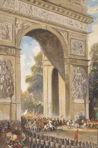 1814, entree van geallieerde troepen in Parijs-Kroniek van echtpaar Joh. Samuel Wurfbain (1770-1851) en Anna Maria Geertruida Hurrelbrinck (1772-1850), bij gelegenheid van hun gouden bruiloft by Nicolaas Pieneman