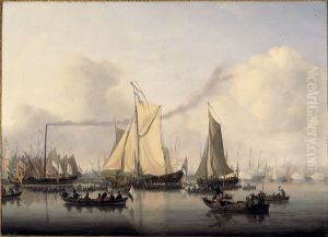 De eerste stoomboot op het IJ