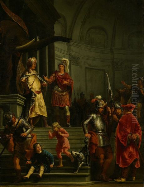 De onverschrokkenheid van Fabricius in het legerkamp van Pyrrhus - view 1