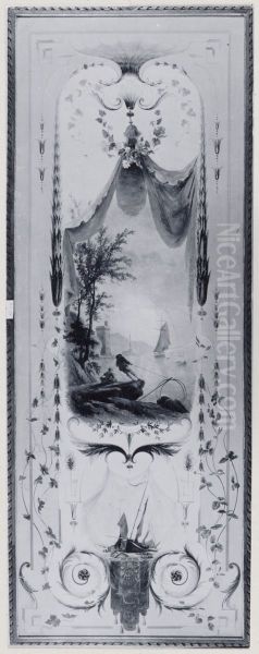 Wanddecoratie met visser - view 1
