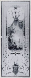 Wanddecoratie met visser