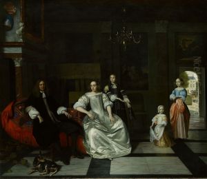De familie Jacott-Hoppesack-The Jacott-Hoppesack Family by Pieter De Hooch