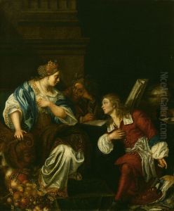 Allegorie op het vertrek uit het weeshuis by Jacob van der Sluys