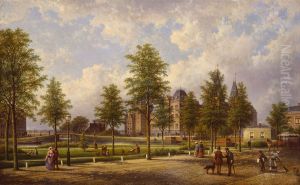 Gezicht op het Rijksmuseum vanaf de Weteringschans Gezicht op het Rijksmuseum vanaf de Weteringschans