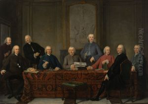 De overlieden van het Groot-Kramersgilde-Acht overlieden en de gildeknecht van het Groot-Kramersgilde-Regenten van het huiszittenhuis De overlieden van het Groot-Kramersgilde-Acht overlieden en de gildeknecht van het Groot-Kramersgilde-Regenten van het huiszittenhuis