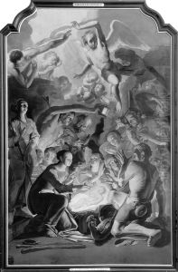 De aanbidding der herders by Abraham Danielsz. Hondius