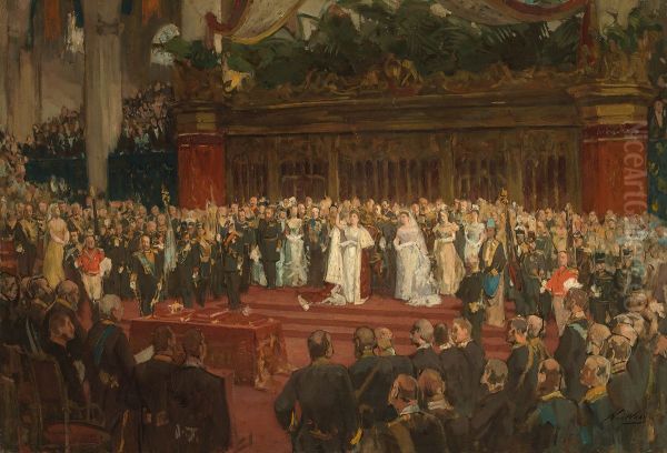 Eedsaflegging door H.M. Koningin Wilhelmina (1880-1960) - view 1
