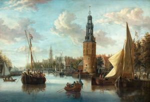 Het scheepgaan van compagnietroepen bij de Montelbaanstoren