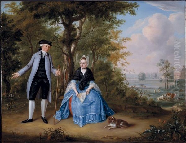 Pieter de Clercq (1748-1802) en zijn vrouw Agatha Stockelaar (1753-1781)-Pieter de Clercq and his wife Agatha Stockelaar - view 1