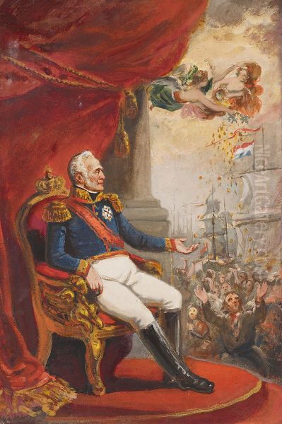 1818, zegeningen van koning Willem I-Kroniek van echtpaar Joh. Samuel Wurfbain (1770-1851) en Anna Maria Geertruida Hurrelbrinck (1772-1850), bij gelegenheid van hun gouden bruiloft - view 1