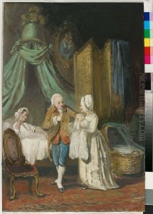 1793, stamhouder Wurfbain geboren-Kroniek van echtpaar Joh. Samuel Wurfbain (1770-1851) en Anna Maria Geertruida Hurrelbrinck (1772-1850), bij gelegenheid van hun gouden bruiloft by Nicolaas Pieneman