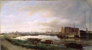 De Amsterdamsche Stoomsuikerraffinaderij aan de Grote Bickerstraat by Kaspar Karsen