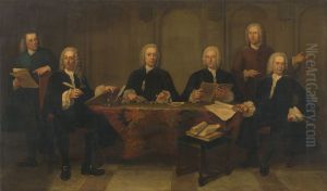 De regenten van het Oude Mannen- en Vrouwengasthuis by Jan Maurits Quinkhard