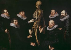 De osteologieles van Dr. Sebastiaen Egbertsz.-Anatomische les van Dr. Sebastiaen Egbertsz. de Vrij-The Osteology lesson of Dr. Sebastiaen Egbertsz by Nicolaes Eliaszoon Pickenoy