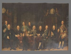 De regenten van het Aalmoezeniersweeshuis by Tibout Regters