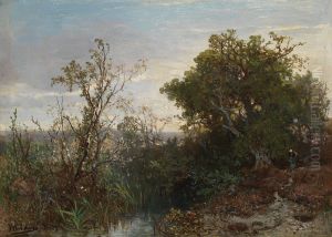 Landschap by Johannes Warnardus Bilders