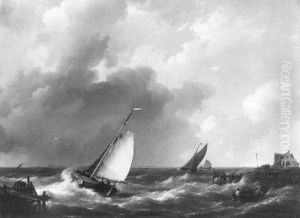 Havenhoofd bij onstuimig weer Havenhoofd bij onstuimig weer
